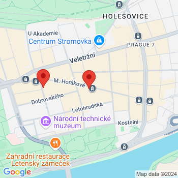 Google map: M.Horákové 35, Praha 7